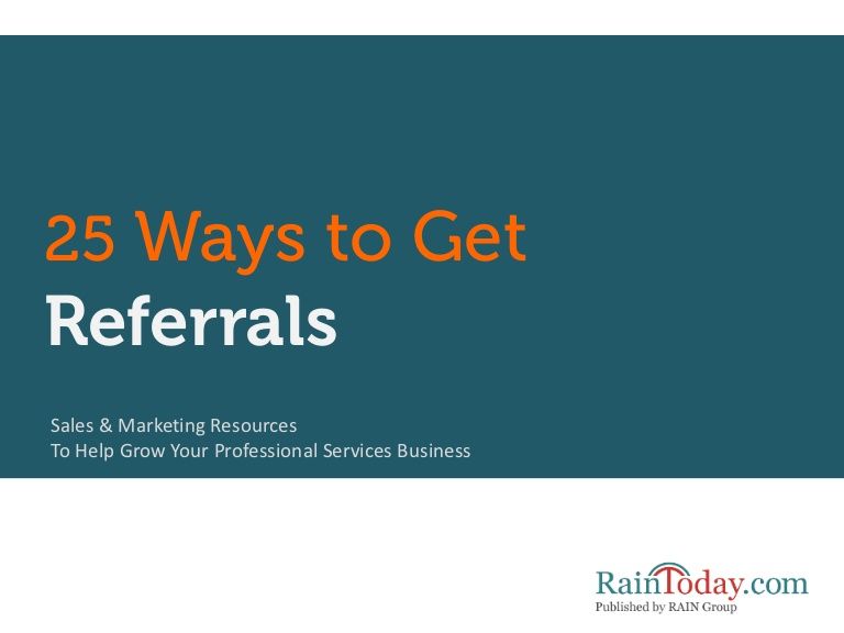 25 Ways to Get Referrals by Savvy Tax Chick