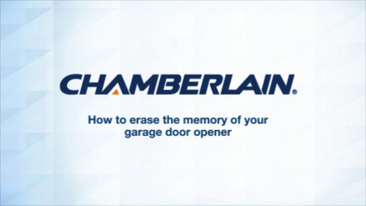 How to erase the memory of your garage door opener by Chamberlain W...